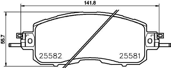 

Колодки тормозные перед NISSAN ALTIMA, TEANA III 10-