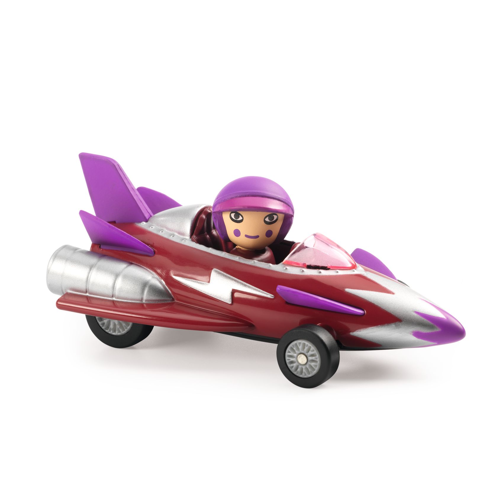 

Машинка Djeco Мисс Бургундия серии Crazy Motors, Красный;фиолетовый, Мисс Бургундия