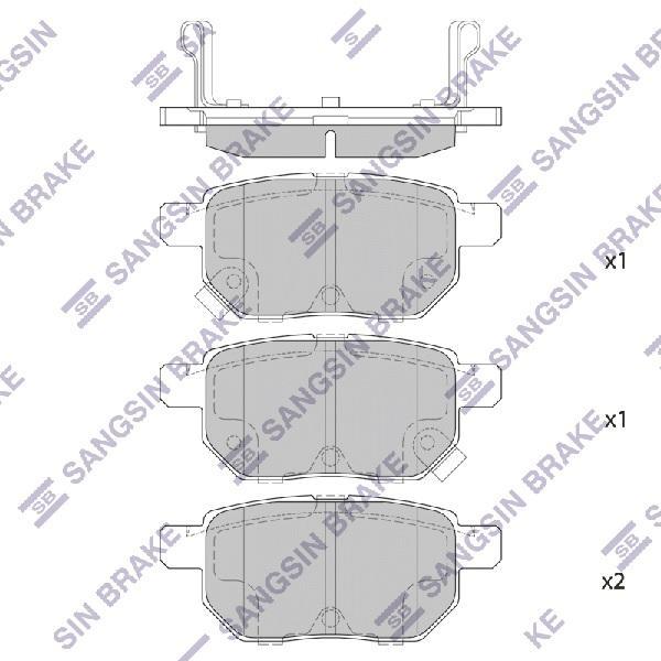 

Тормозные колодки Sangsin brake задние дисковые SP2094