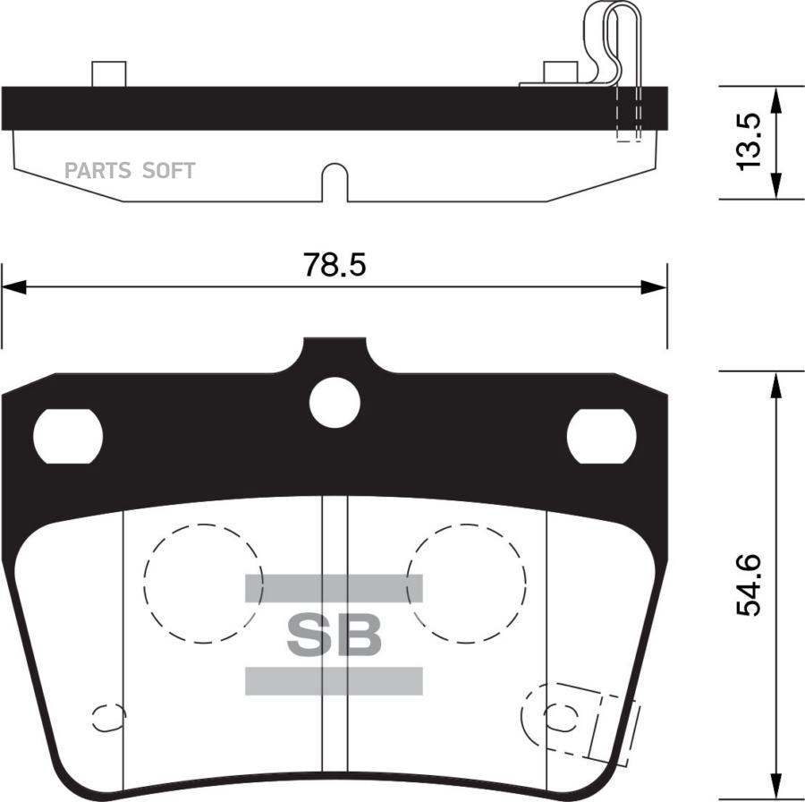 

Тормозные колодки Sangsin brake задние дисковые SP1457