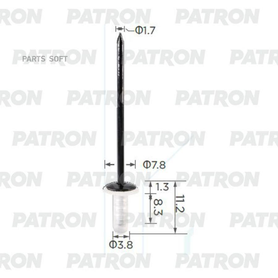 

Заклепка TOYOTA применяемость: заклепка PATRON P37-1424