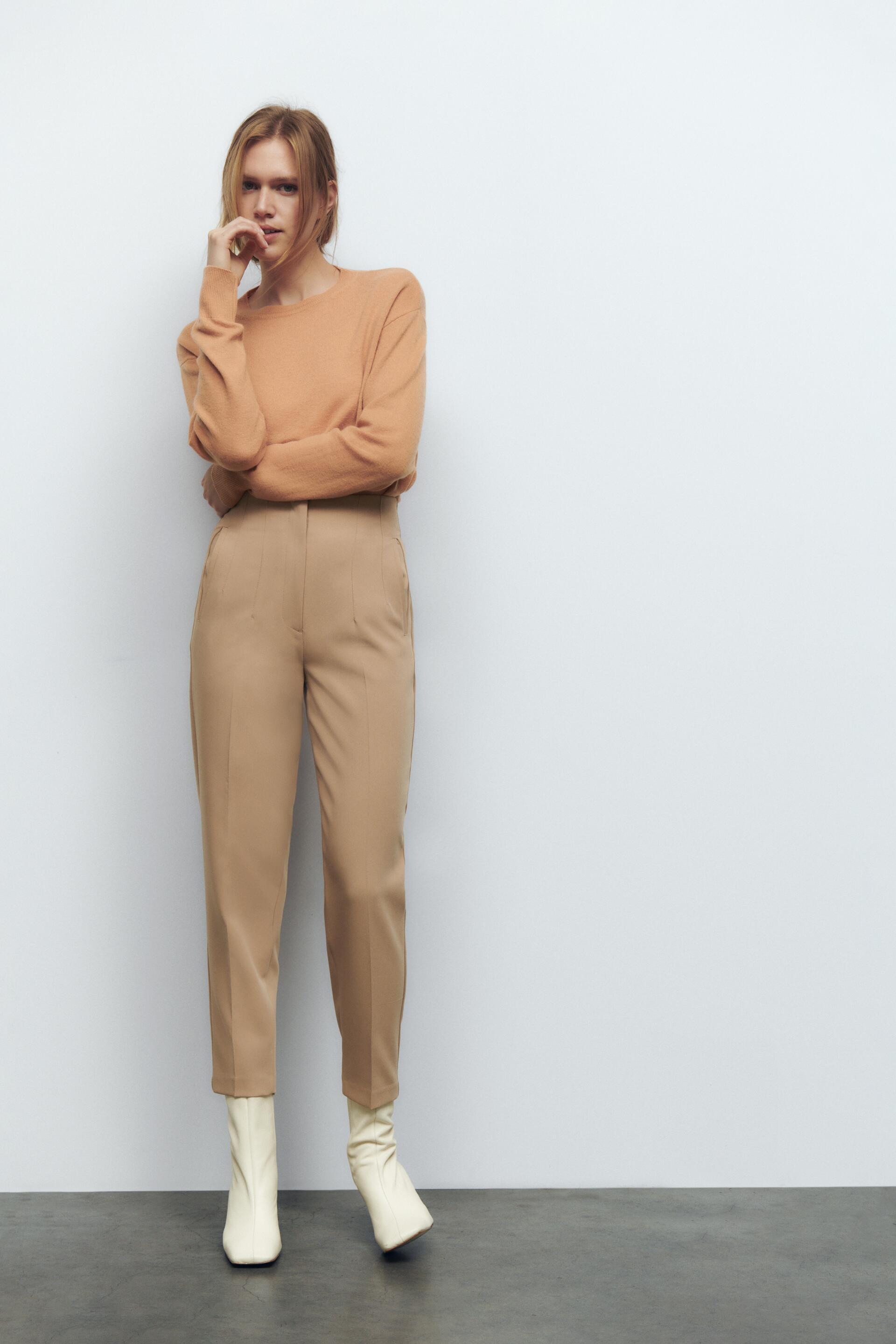 

Брюки женские ZARA 01608532 коричневые M (доставка из-за рубежа), 01608532