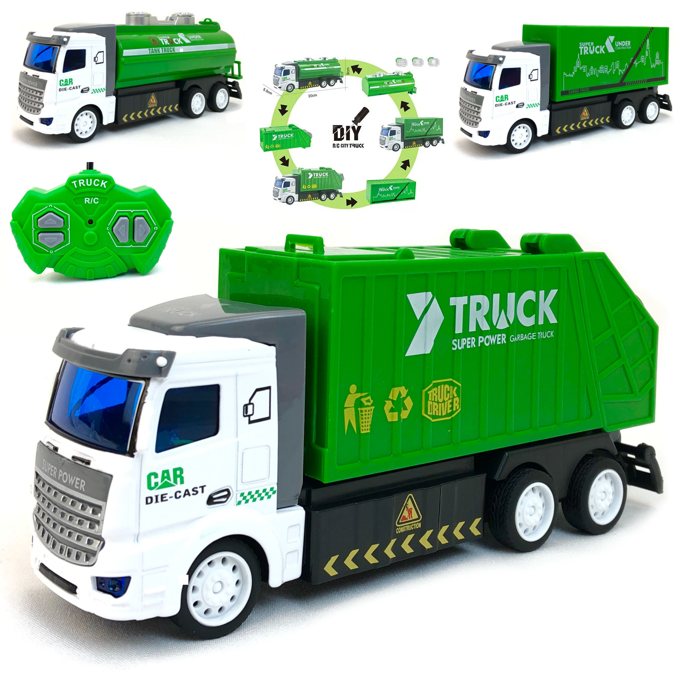 

Радиоуправляемая машина Zhorya Мусоровоз Truck 3 в 1 110658
