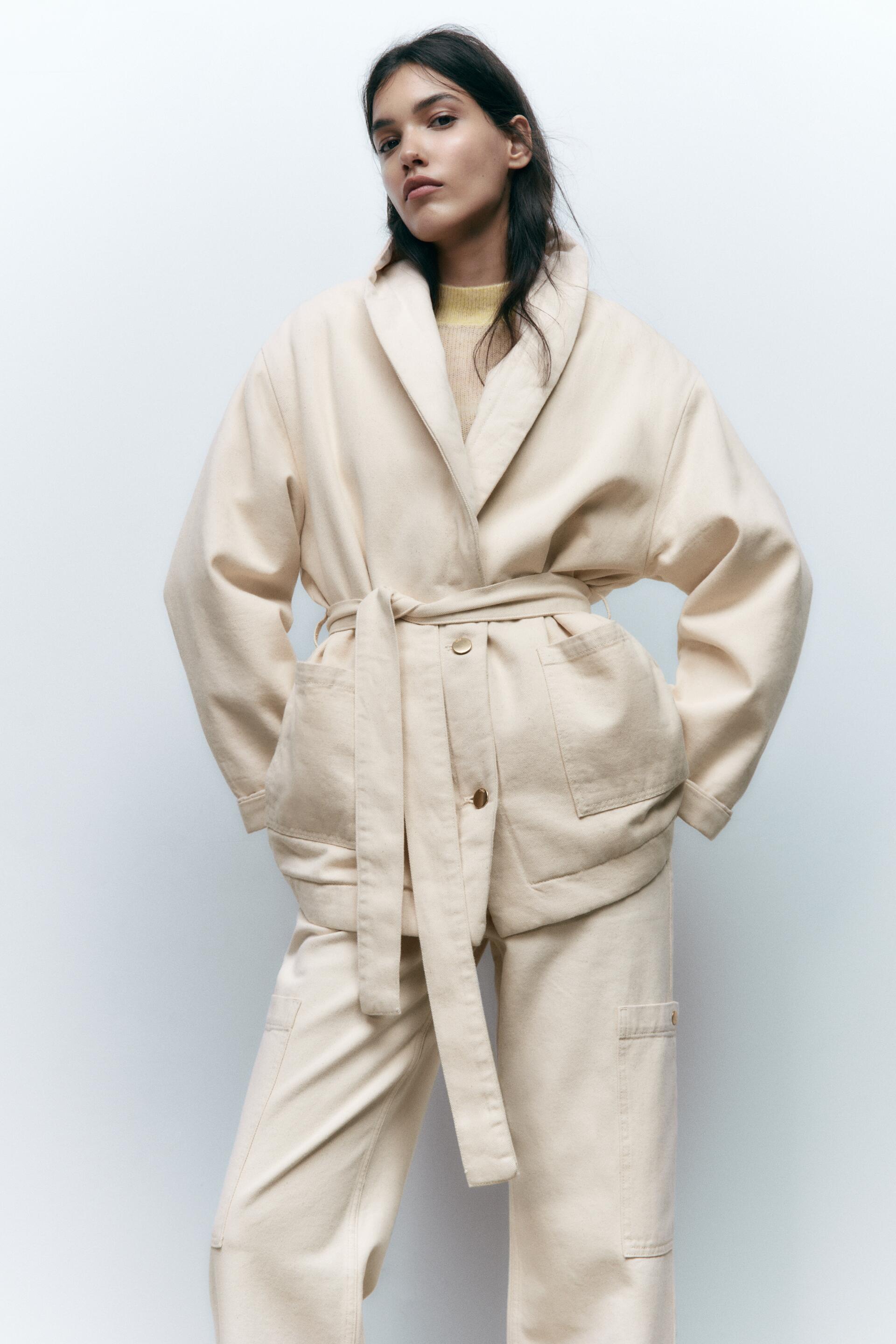 

Джинсовая куртка женская ZARA 01889154 белая S (доставка из-за рубежа), 01889154
