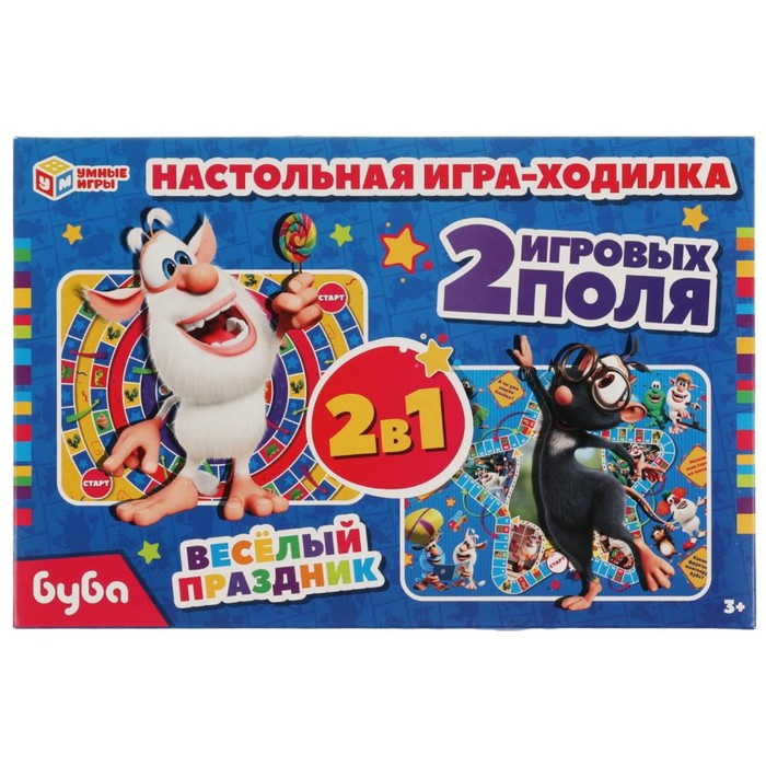 

Игра-ходилка Умные игры Буба Весёлый праздник, 2в1, 33021627 мм., Буба