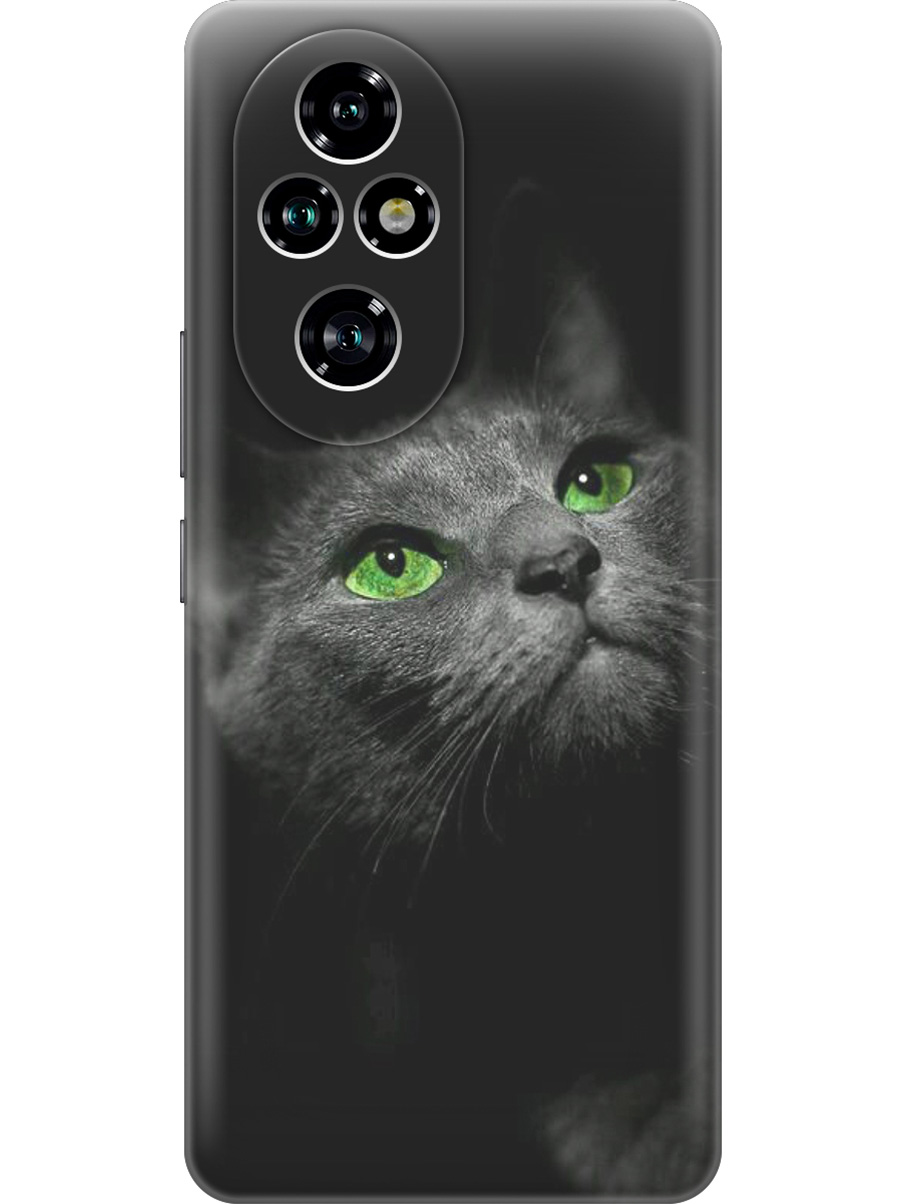 

Силиконовый чехол на Honor 200 pro с принтом "Зеленоглазая кошка", Прозрачный;зеленый;серый;черный, 783979611