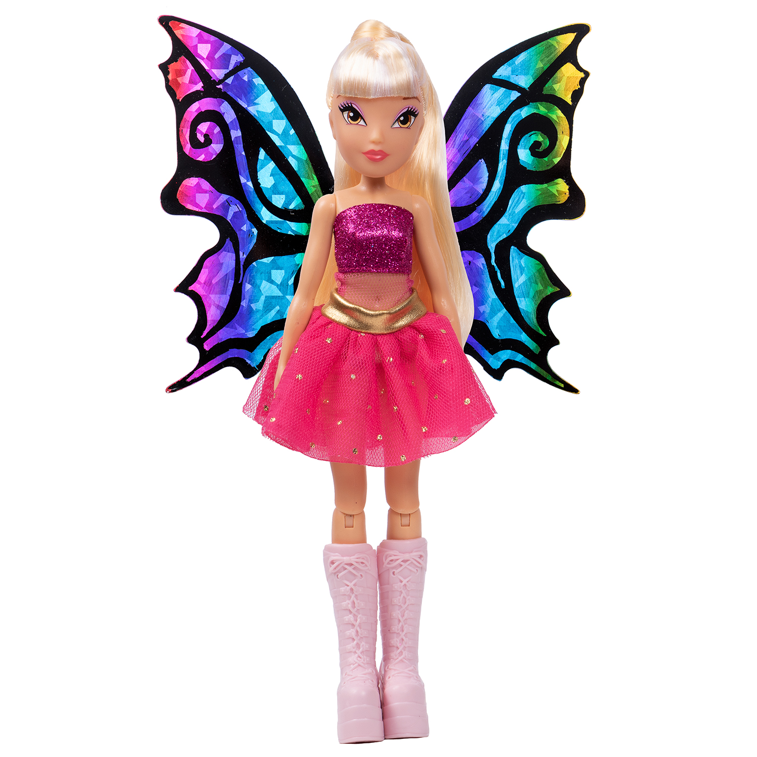 Кукла WINX Club шарнирная BTW Scratch Art Wings Стелла с крыльями для скретчинга, 24 см кукла winx club дримикс лайла