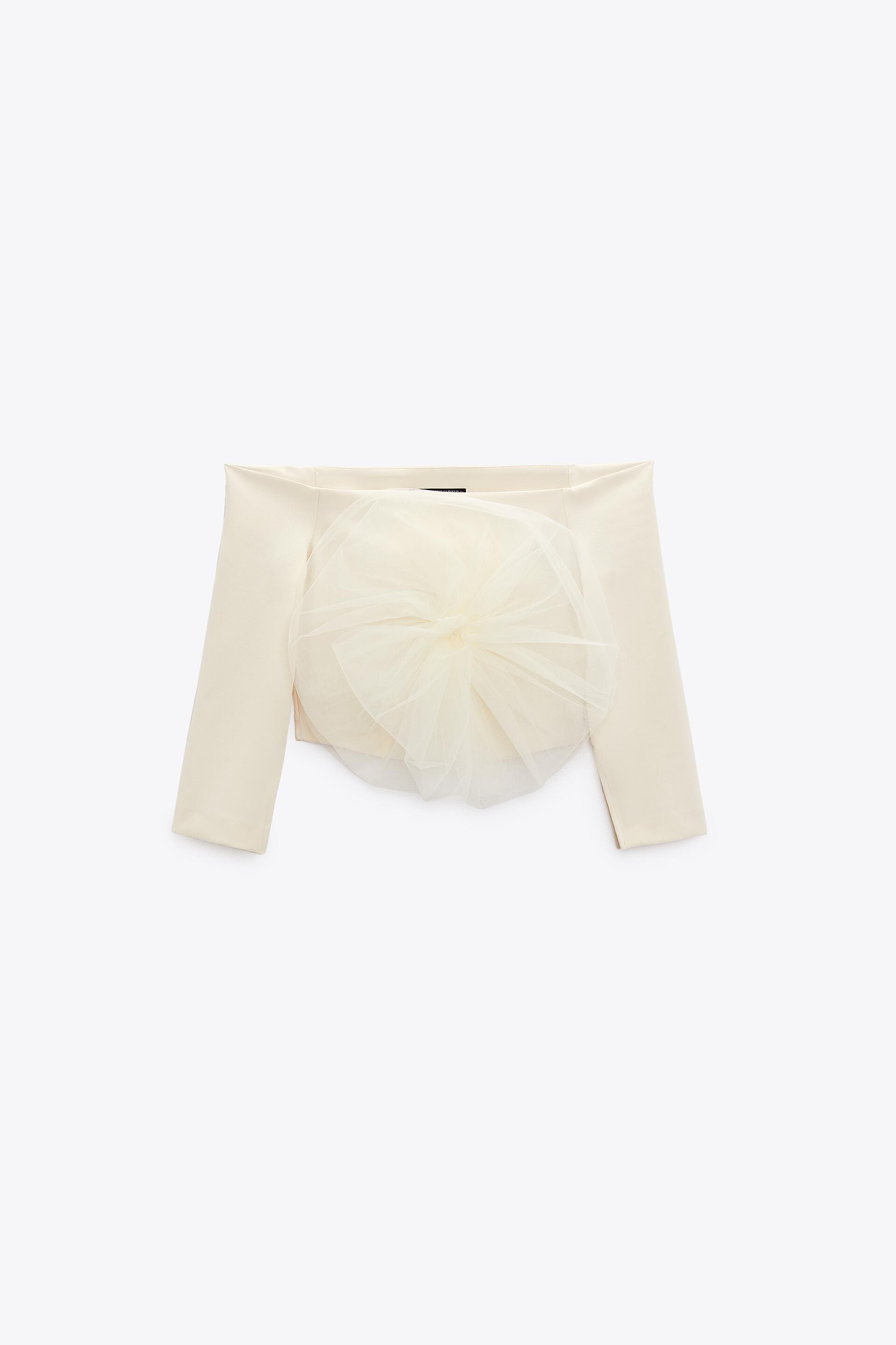

Топ женский ZARA 01971194 белый XS, 01971194