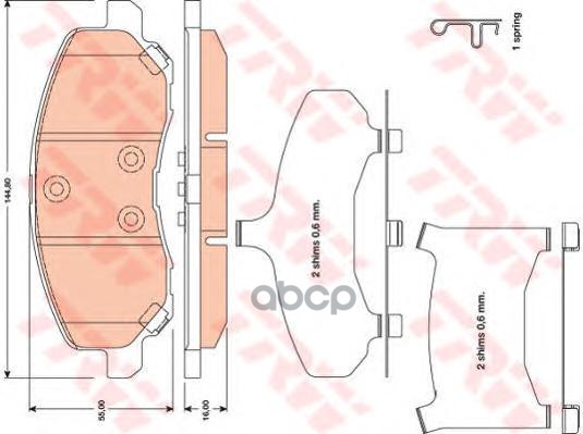 

Тормозные колодки TRW/Lucas GDB4142