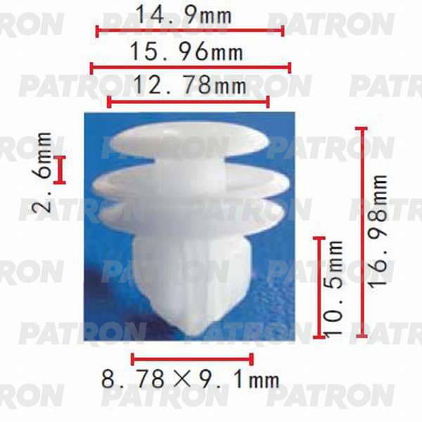 

Клипса Автомобильная PATRON P370104