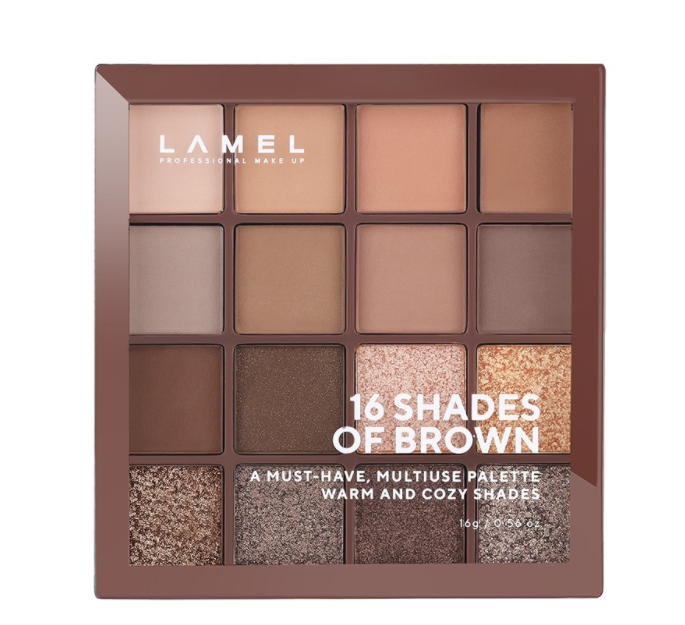 

Тени для век палетка 16 Lamel Shades of Brown тон 16-3