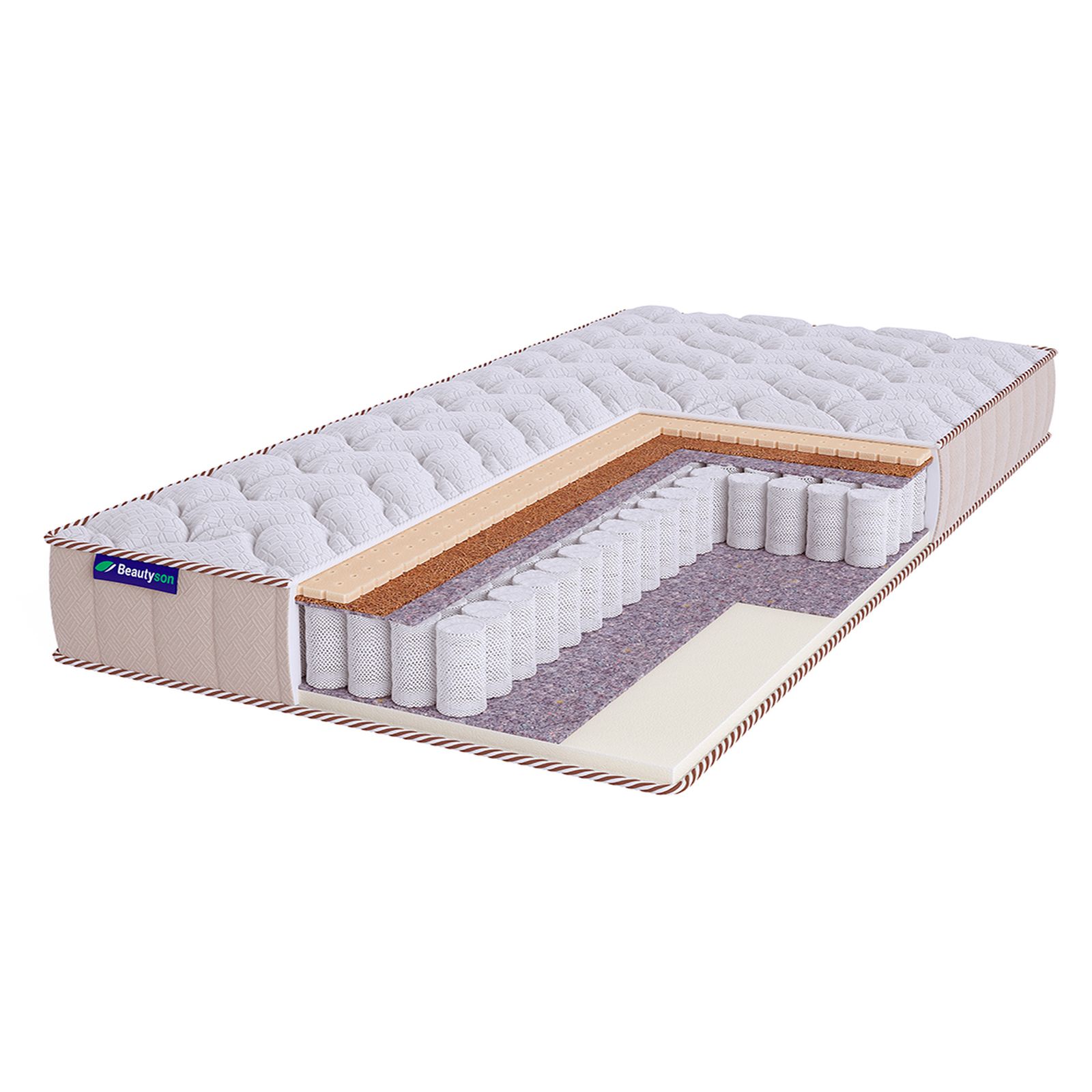 

Матрас Beautyson Roll Spring Soft Mix S600 Lux, 100х135, 20 см, пружинный, Roll Spring Soft Mix S600 Lux