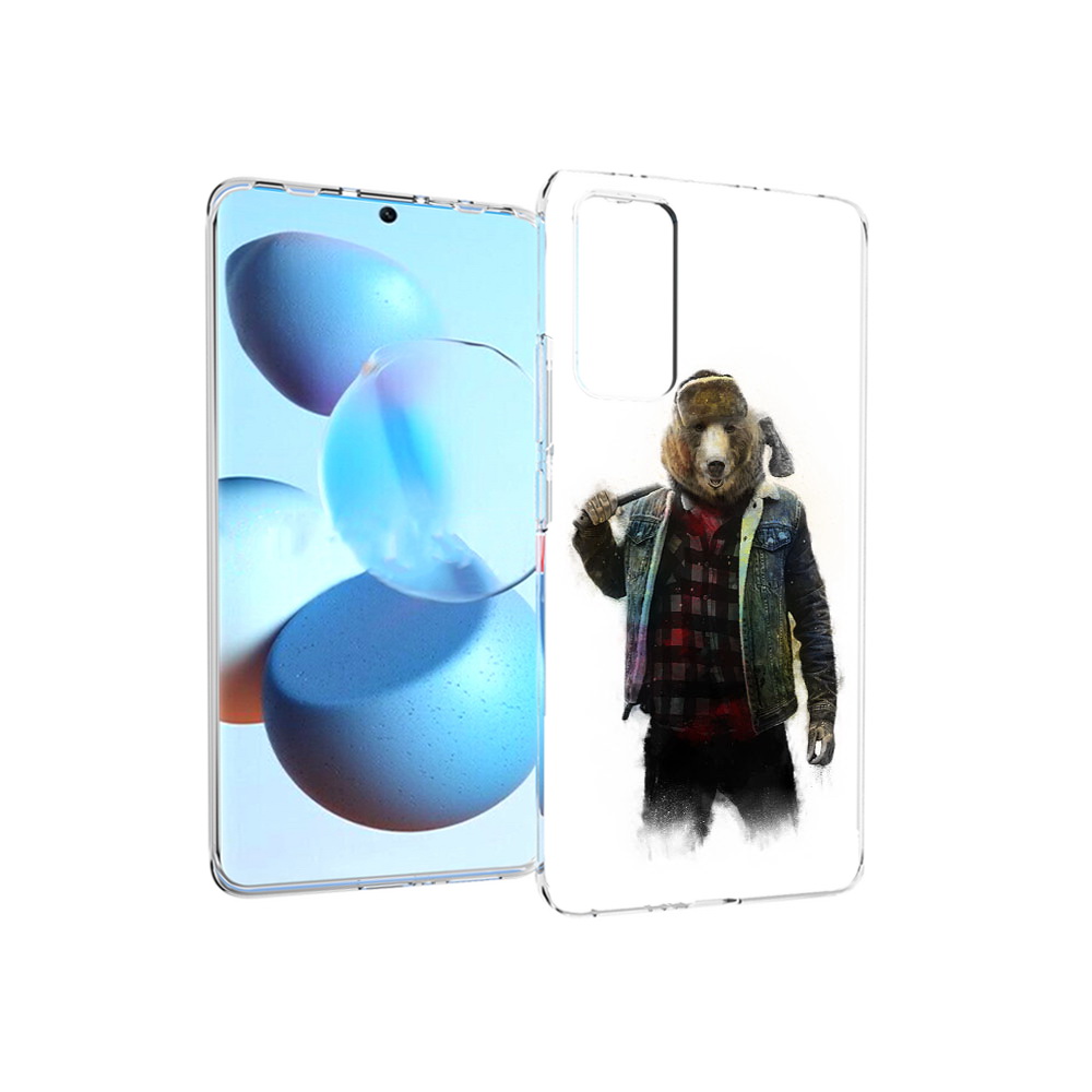 

Чехол MyPads Tocco для Xiaomi Mi Civi медведь с топором (PT172370.274.469), Прозрачный, Tocco