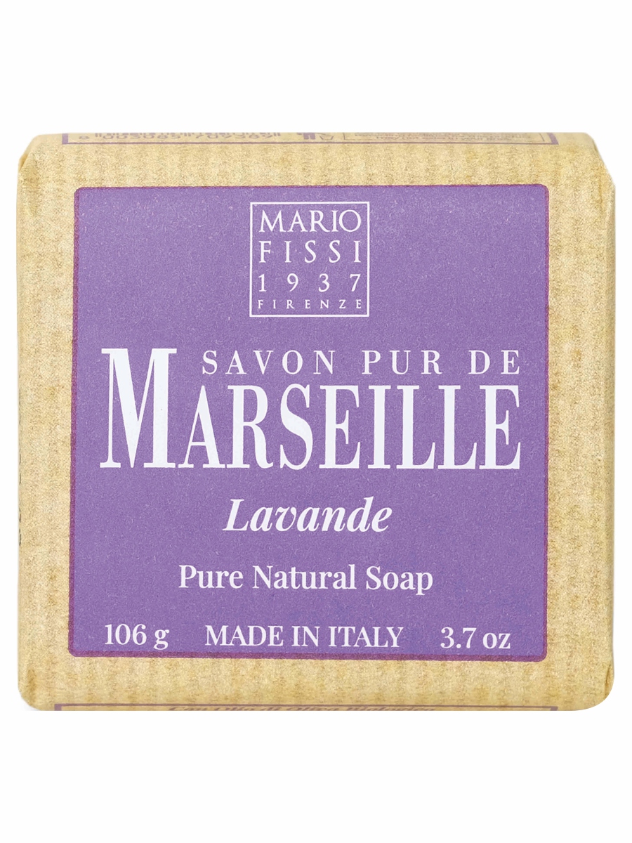 mario fissi 1937 мыло марсельское лаванда savon pur de marseille lavande 106 гр Мыло косметическое Mario Fissi 1937 Лаванда Lavande 106г