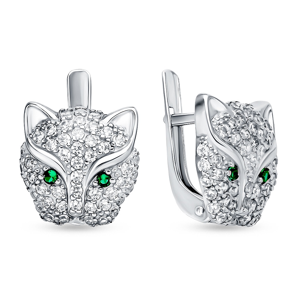 

Серьги из серебра 585Gold 702010792, фианит, 702010792