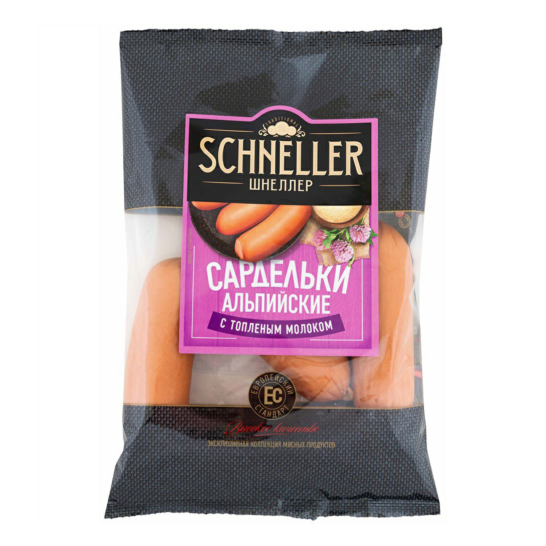 

Сардельки Schneller Альпийские с топленым молоком 400 г