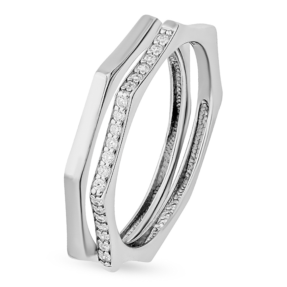 

Кольцо наборное из серебра с фианитом р. , 585Gold 701012854, 701012854