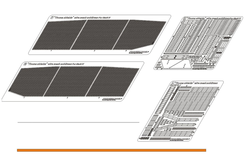 Фототравление Voyager Model для StuG.IV Thoma shields сетки от DRAGON PEA155