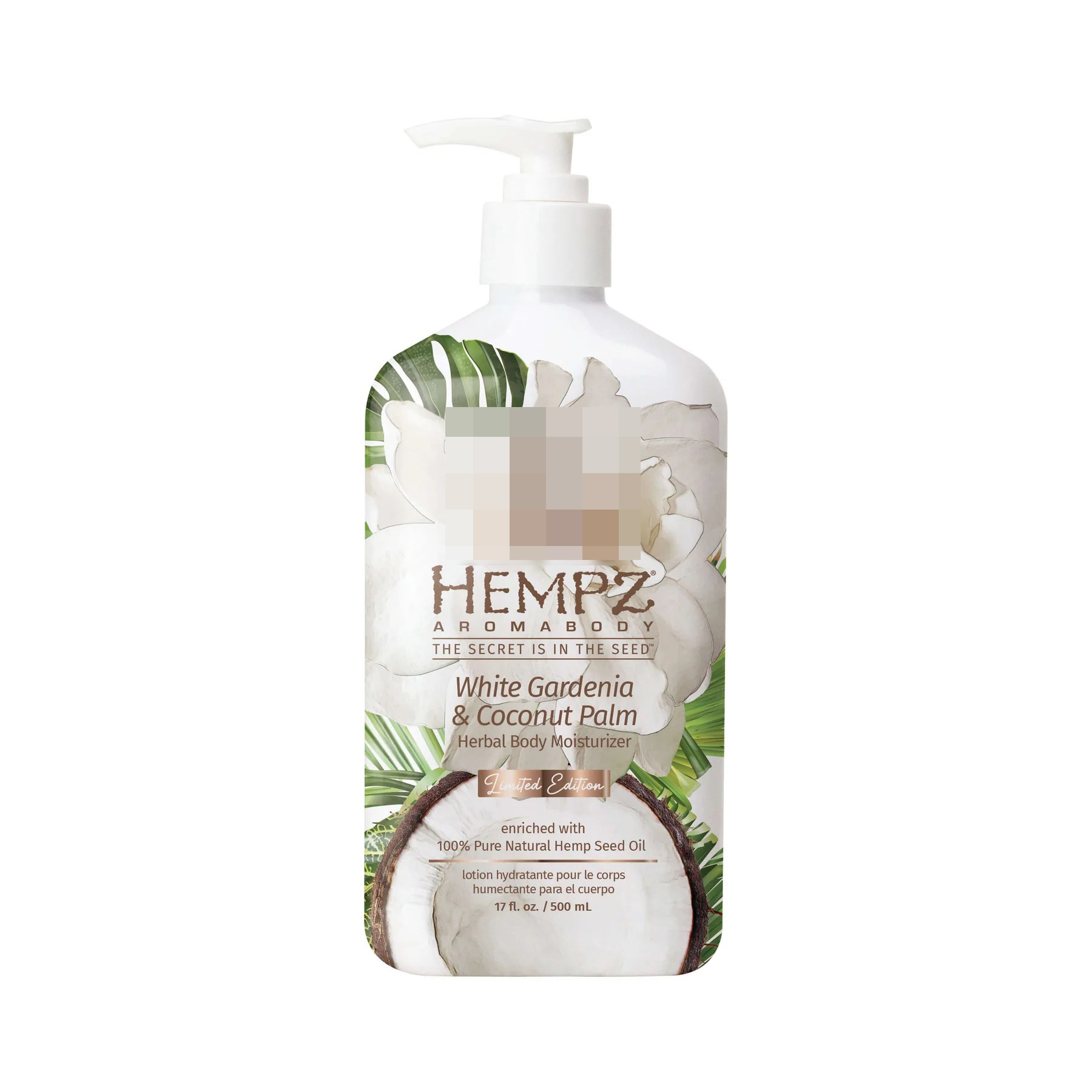 Молочко для тела HEMPZ White Gardenia & Coconut Palm гардения и кокос, увлажняющее 500 мл