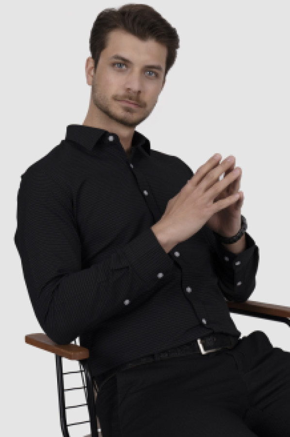 

Рубашка мужская Etikmen 141 черная 2XL (доставка из-за рубежа), Черный, 141