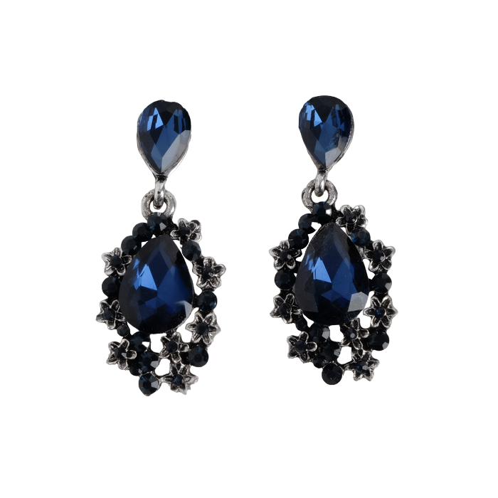 

Серьги подвески из металла Queen Fair, стекло/стразы