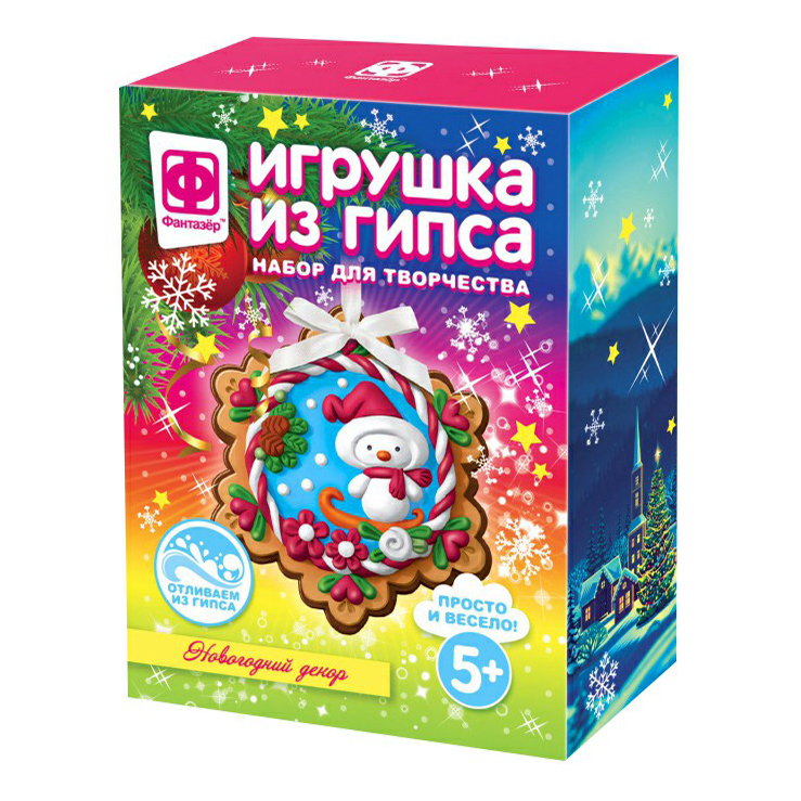 фото Игрушка из гипса фантазер снежинка №1