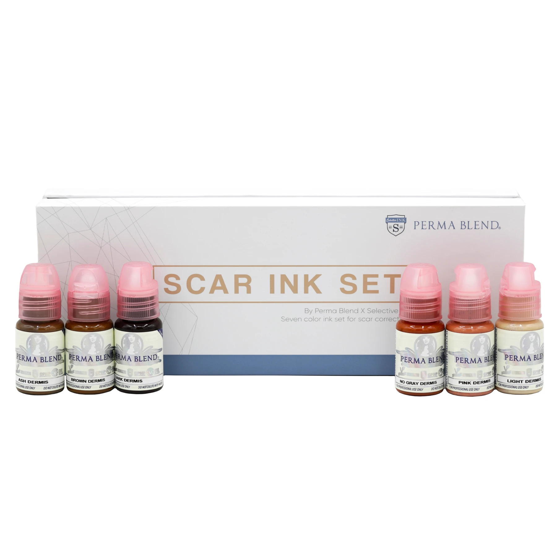 

Сет пигментов для татуажа шрамов Perma Blend Scar Collection Set, 6шт, 15 мл, Scar Collection Set