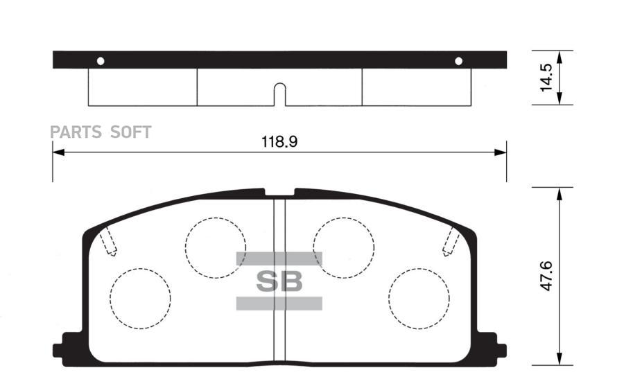 

Тормозные колодки Sangsin brake передние дисковые SP1105