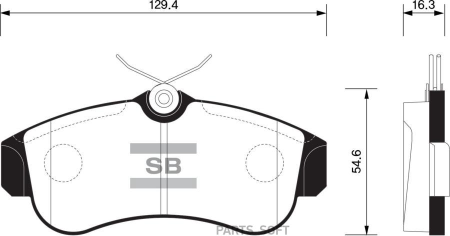 Тормозные колодки Sangsin brake передние дисковые SP1581