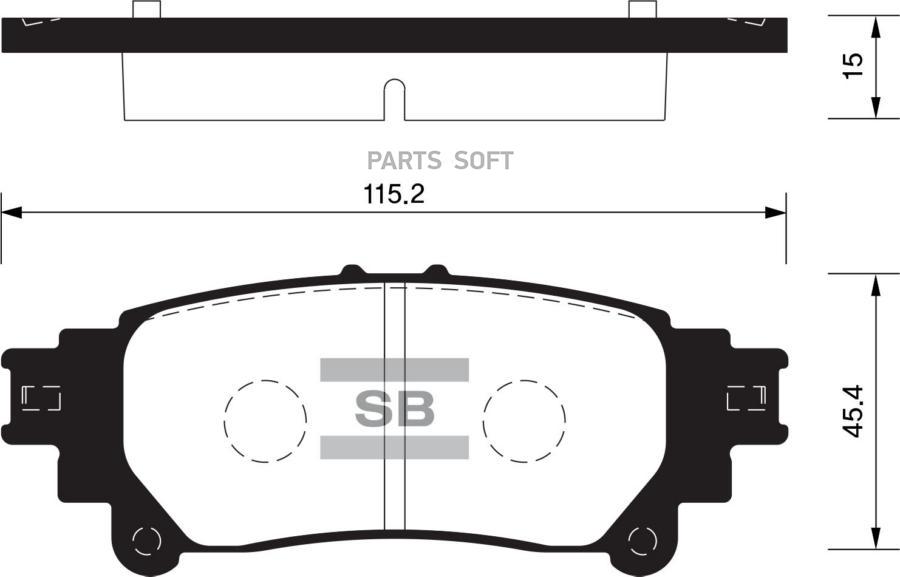 

Тормозные колодки Sangsin brake задние дисковые SP1458