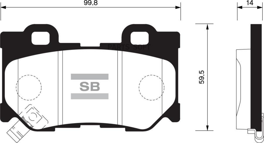 

Тормозные колодки Sangsin brake задние дисковые SP1472