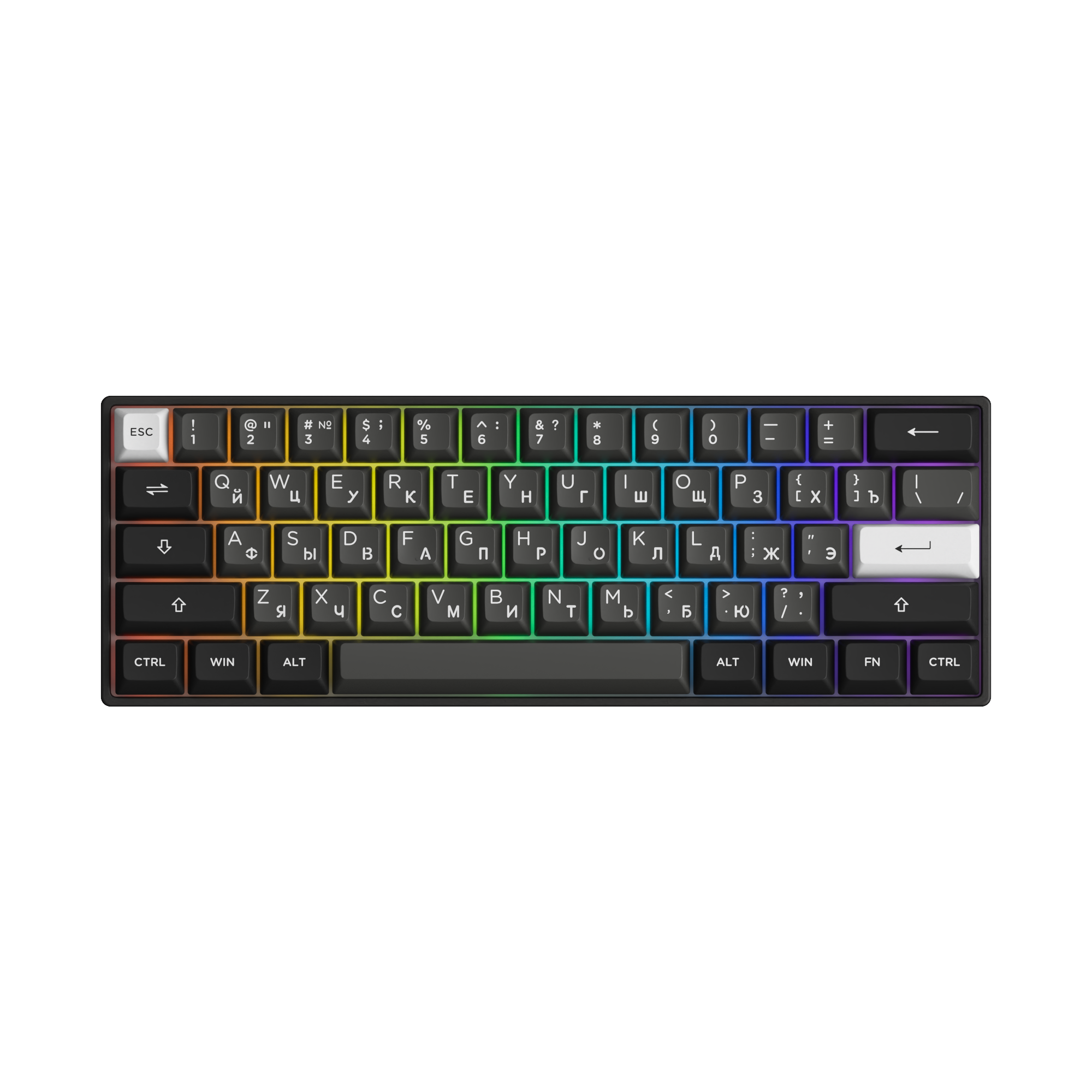 Клавиатура AKKO 3061S Black&Sliver RGB Hot Swap ASA profile