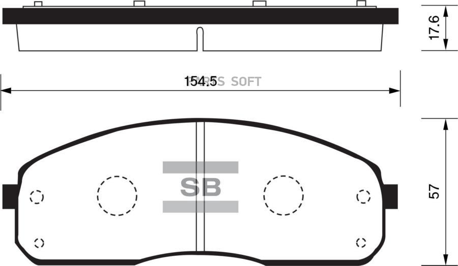 

Тормозные колодки Sangsin brake передние дисковые SP1175