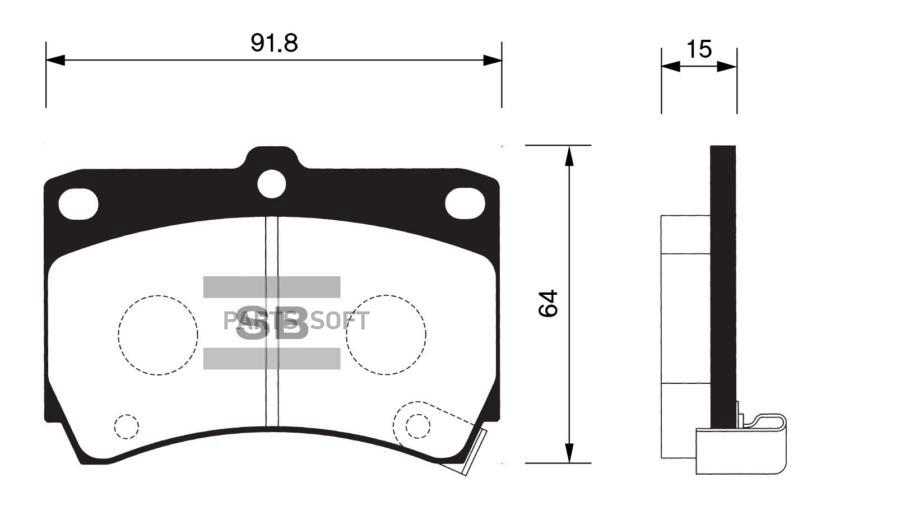 

Тормозные колодки Sangsin brake передние дисковые SP1067