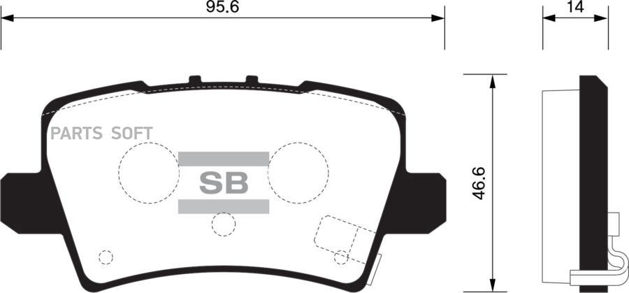 Тормозные колодки Sangsin brake задние дисковые SP1570