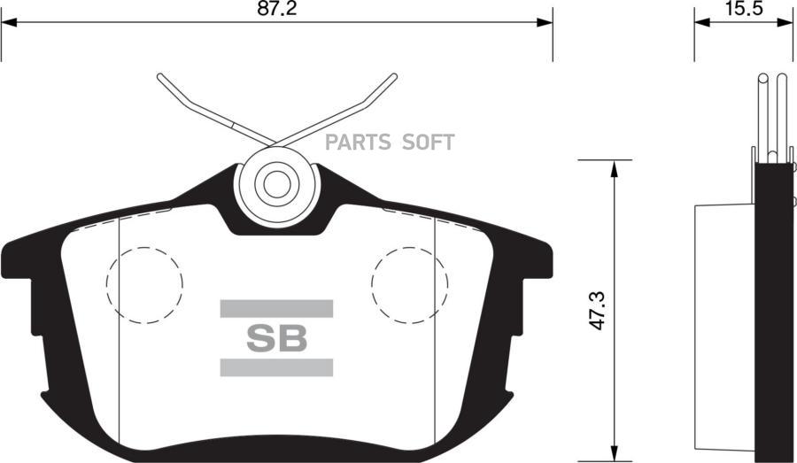 

Тормозные колодки Sangsin brake задние дисковые SP1531