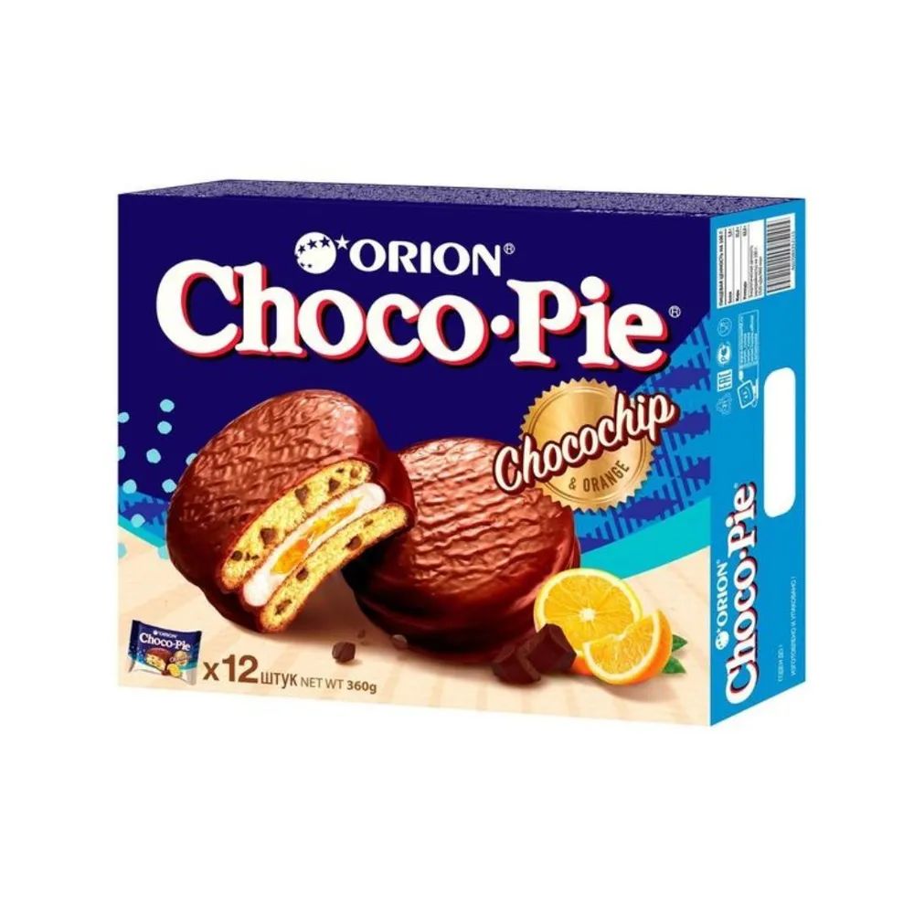 Печенье Choco Pie Chocochip апельсин и шоколад, 2 шт по 360 г