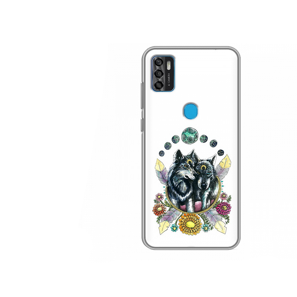 Чехол MyPads Tocco для ZTE Blade A7s 2020 красивые волки абстракция (PT158171.472.408)