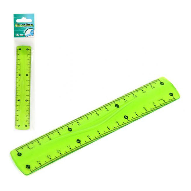

Линейка гибкая пластиковая 15 см