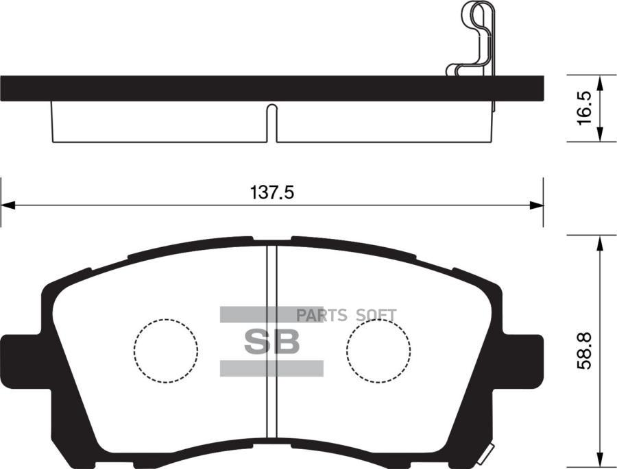 

Тормозные колодки Sangsin brake передние дисковые SP1225