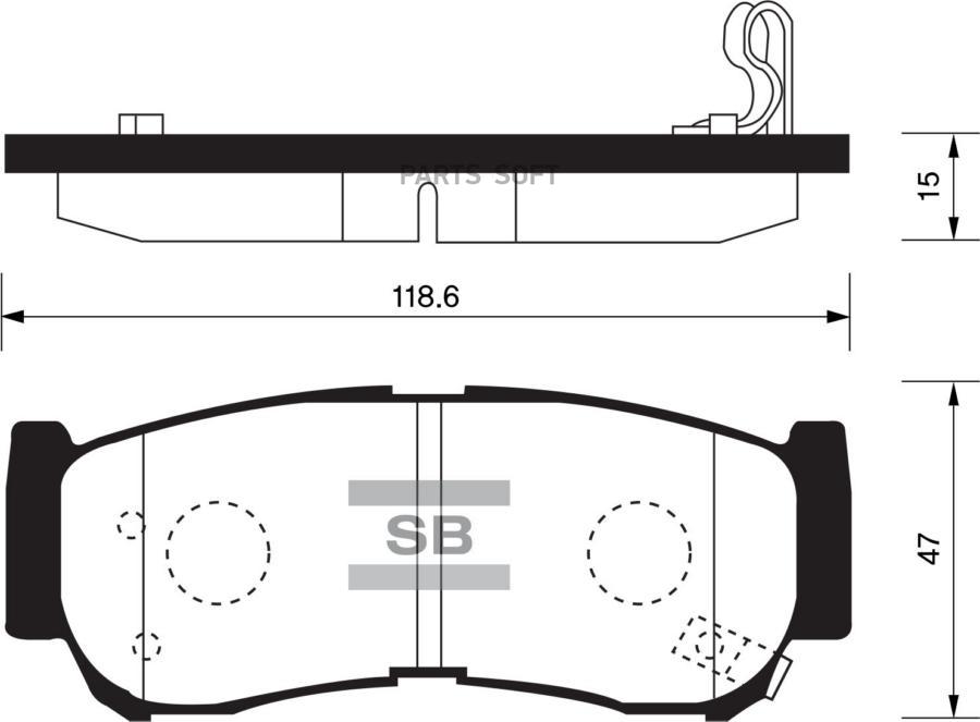 

Тормозные колодки Sangsin brake задние дисковые SP1173