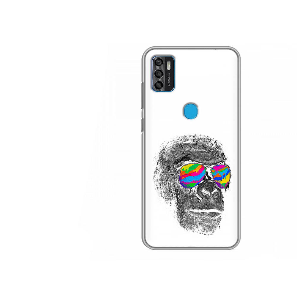 Чехол MyPads Tocco для ZTE Blade A7s 2020 крутая обезьяна в очках (PT158171.472.422)