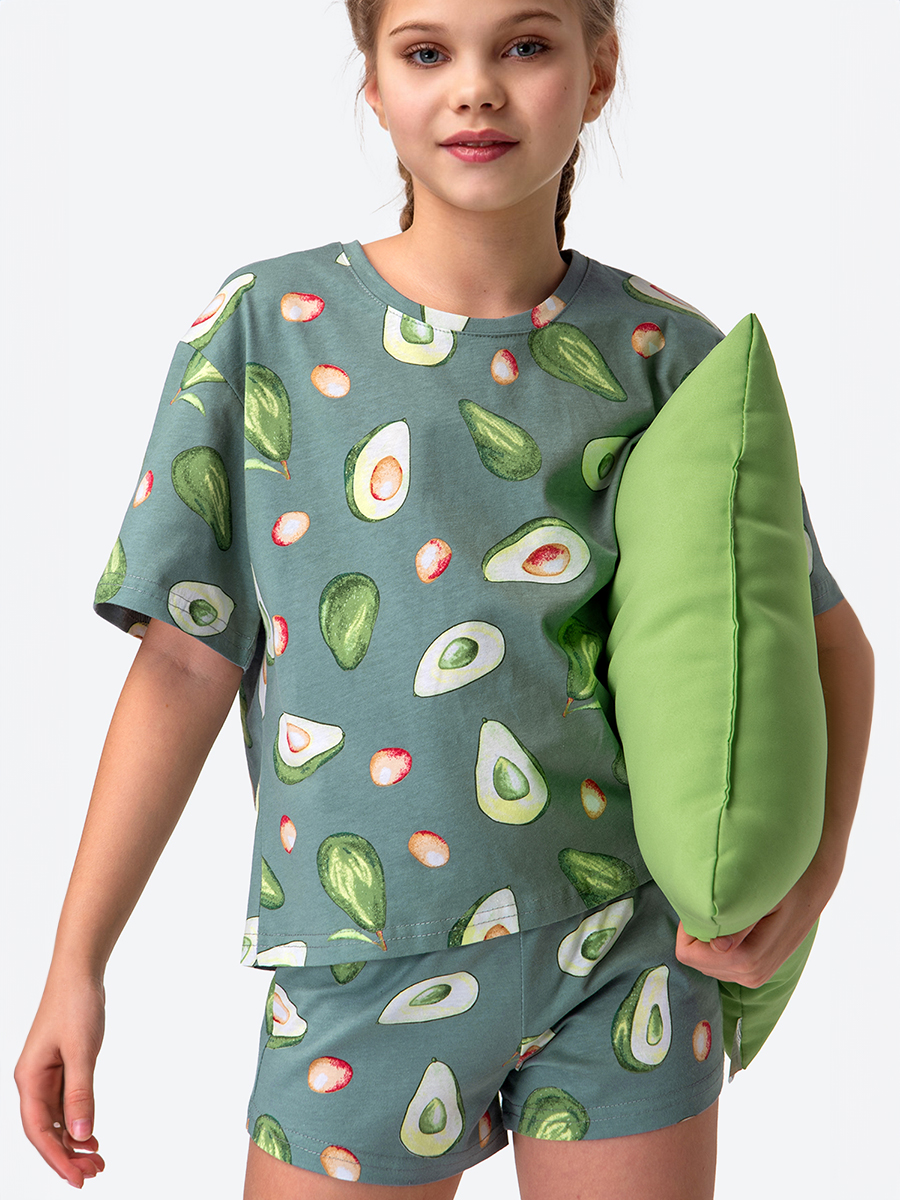 Пижама детская HappyFox HF5900DSP, авокадо зеленый, 158
