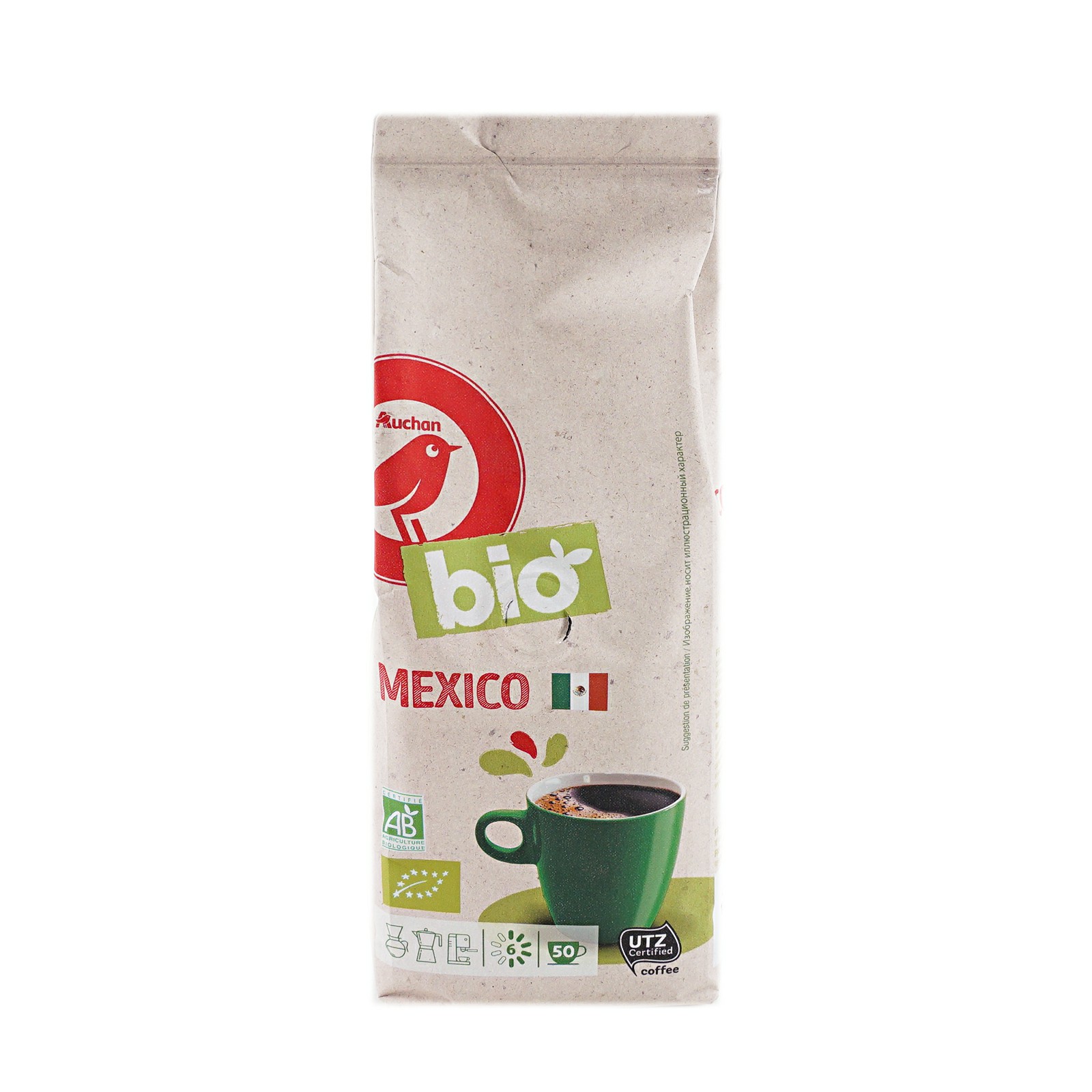

Кофе АШАН Красная птица Mexico молотый 250 г