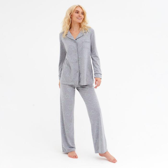 

Пижама женская KAFTAN Венеция серая 40-42 RU, Серый, Венеция