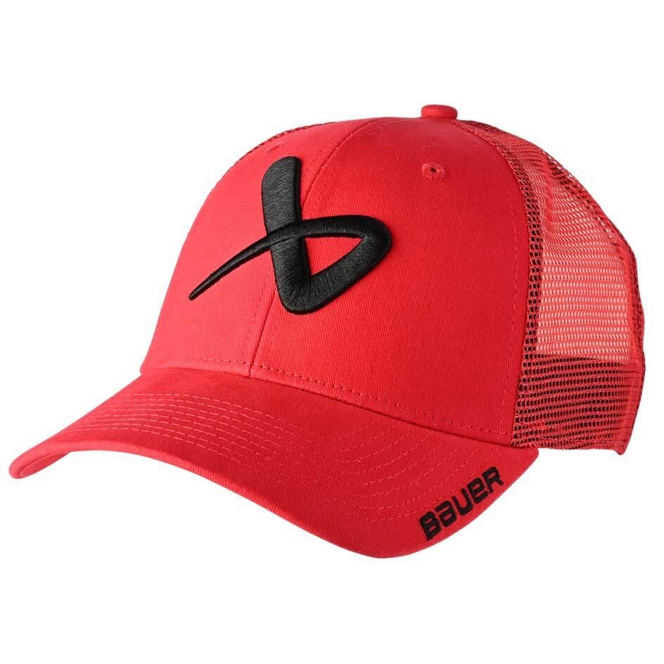 Бейсболка унисекс Bauer ADJ red, one size