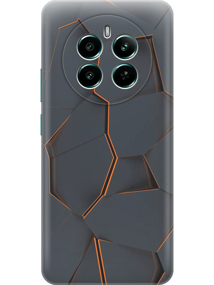 

Силиконовый чехол на Realme 12+ 5g / Narzo 70 Pro 5g с принтом "Графитовый излом", Прозрачный;оранжевый;серый;черный, 783983231