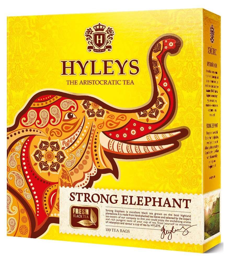 Чай черный Hyleys Крепкий слон в пакетиках 1,5 г х 100 шт