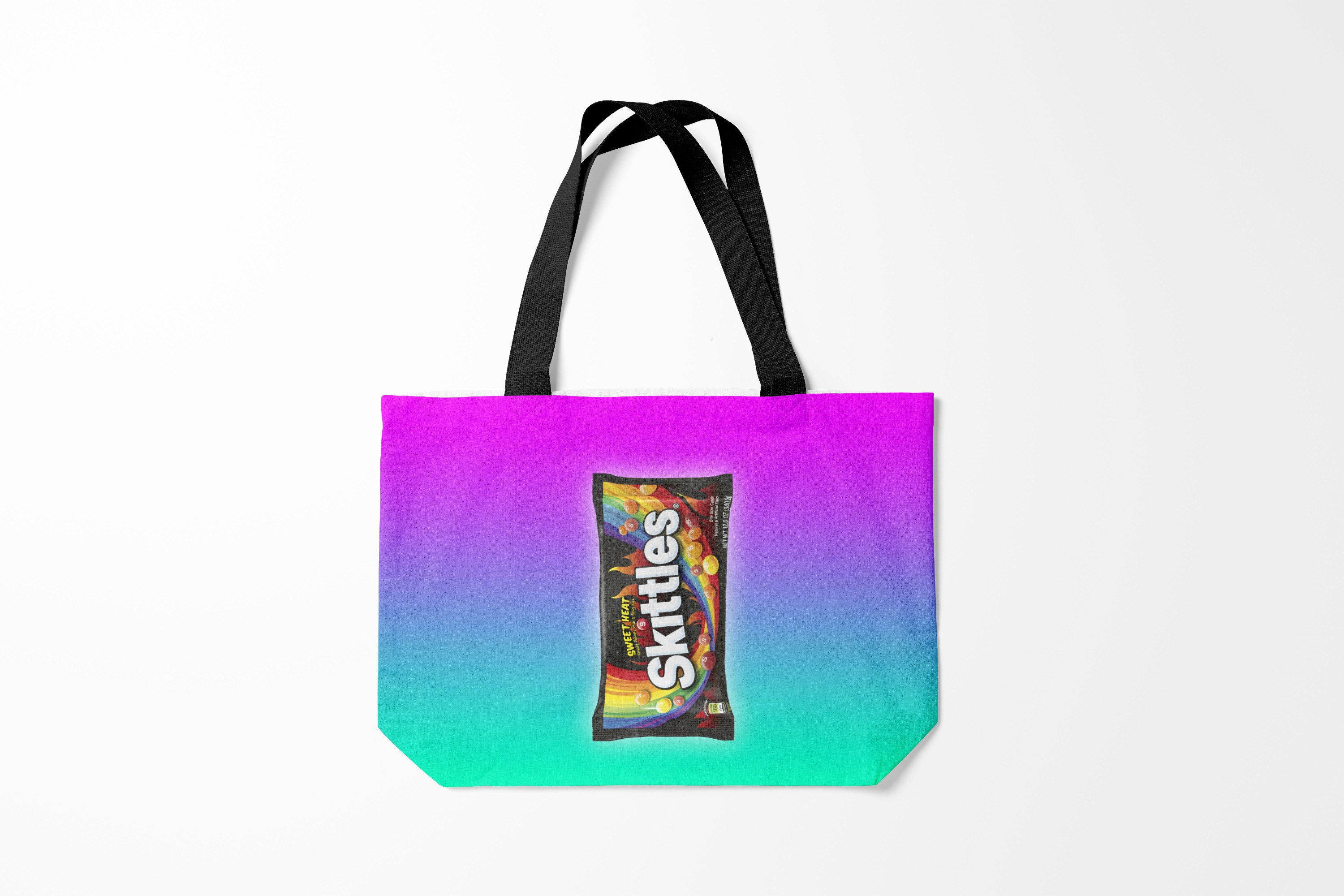 

Сумка шoппер унисекс Burnettie Еда Skittles Черный, фиолетовый, Еда Skittles Черный