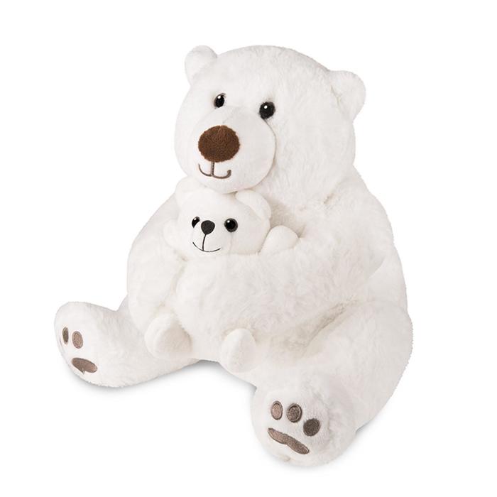 

Мягкая игрушка Maxitoys Медведь белый с медвежонком, 30 см